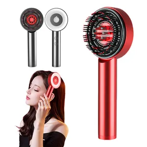 Promote Hair Growth Portable Head Massager Electric Vibration Massage Comb Red Light Micro-current Essence Oil Applicator
