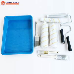 Kit de rouleaux à peinture et de pinceaux, 10 pièces, kit d'outils de peinture réutilisables et lavables, rouleaux à peinture pour murs, pour usage domestique et professionnel - Product Image 2