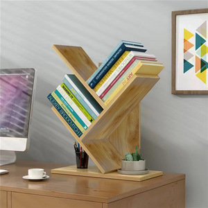 Estantería <span class=keywords><strong>de</strong></span> escritorio en forma <span class=keywords><strong>de</strong></span> árbol, estante <span class=keywords><strong>de</strong></span> almacenamiento <span class=keywords><strong>de</strong></span> madera maciza, estantería <span class=keywords><strong>de</strong></span> escritorio, decoración, dormitorio Simple multicapa - Product Image 2
