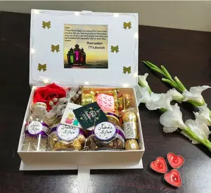 Benutzer definierte Trüffel Pralinen Schokolade Ramadan Bevorzugung starre magnetische Ramadan Geschenk box Verpackung
