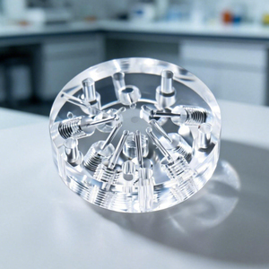 Pièces de corps de valve en acrylique sur mesure, haute transparence, composants PMMA haute brillance, usinage CNC, tournage de précision, fraisage miroir - Product Image 5
