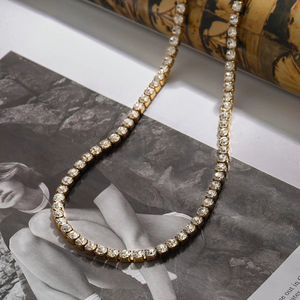 Collar <span class=keywords><strong>de</strong></span> <span class=keywords><strong>cadena</strong></span> <span class=keywords><strong>de</strong></span> tenis ajustable N & S, <span class=keywords><strong>acero</strong></span> inoxidable chapado <span class=keywords><strong>en</strong></span> <span class=keywords><strong>oro</strong></span> <span class=keywords><strong>de</strong></span> 18 quilates, cuadrado, circón 3A, diseño <span class=keywords><strong>de</strong></span> <span class=keywords><strong>cadena</strong></span> <span class=keywords><strong>de</strong></span> caja <span class=keywords><strong>de</strong></span> moda para aniversario - Product Image 4