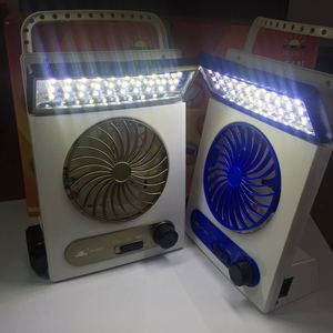 Lámpara Solar Multifuncional para Exteriores con Ventilador, Linterna Portátil, 30 LED Recargables, Lámpara de Escritorio con Ventilador de Energía Solar - Product Image 4