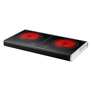Cuisinière infrarouge électrique Portable Double 3000 <span class=keywords><strong>Watt</strong></span> avec commande tactile 2 brûleurs Cuisinière en céramique argentée pour usage domestique - Product Image 3