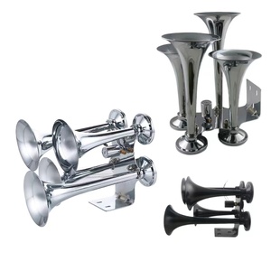 Clacson a Quattro Tubi 12v 24v per Treno Camion Auto Suono Forte Clacson ad Aria - Product Image 1