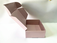 Matériaux recyclés portables feuille chaude estampage Logo papier ondulé boîte postale rose imprimé des deux côtés pour l'emballage alimentaire de sucre