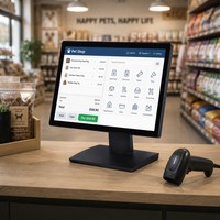 Terminal Punto de Venta Todo en Uno con Pantalla Táctil de 15.6/11.6 Pulgadas para Cafeterías con Sistema Operativo Windows 10/11, Wi-Fi 6 y Bluetooth 5.2
