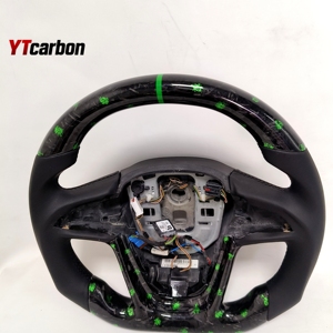 YTcarbon para Astra Insigina Mokka Zafira Cascada <span class=keywords><strong>GS</strong></span> OPC Racing Style Custom Forged Green Flakes Volante de fibra de carbono - Product Image 4