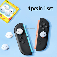 4 en 1 NS2 Tapas de silicona gruesas con diseño de dibujos animados para los joysticks de los Joy-Con de NS Switch 2, accesorio de juego