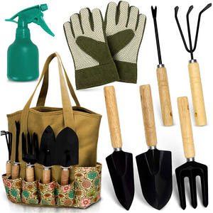 Ensemble d'outils de jardin avec manche en bois, kit de désherbage et de plantation en acier inoxydable pour une utilisation en jardinage extérieur - Product Image 4