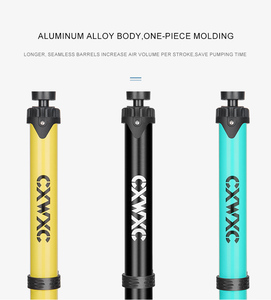 Pompe à pied en alliage d'aluminium Presta Schrader Valve Gonfleur de pneu de vélo Pompe à pied avec manomètre numérique - Product Image 3