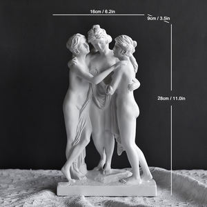 Scultura Moderna in Resina Stile Europeo Statua della Dea Greca le Tre Grazie Figure Decorazione per la Casa Ornamento da Tavolo - Product Image 4