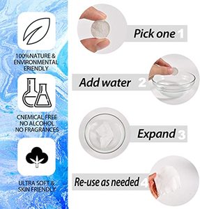 100 pièces serviettes compressées jetables grande serviette de voyage compacte coton doux papier toilette extensible pour la cuisine - Product Image 3