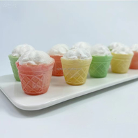 Multi-Colored Piece Fruity Sweet Marshmallow Sugar Baking Decoration Cotton Candy 130pcs Box Packaging Filling OEM Brand 12