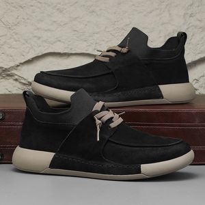 Zapatillas de Skateboard con Plataforma y Cordones Transpirables para Hombre, Nueva Tendencia Deportiva de Moda 2025, Primavera, Negras, Antideslizantes, Casuales - Product Image 4