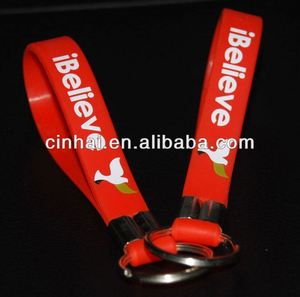 2021 Cheap Sell Any of Customized logo Text Silicone Keychain - Product Image 2