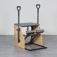 Chaise Wunda en chêne durable et stable, haute sécurité, avec revêtement en cuir PU, pour la maison et les salles de sport professionnelles