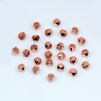 Perles en or plaqué 18 carats à facettes et à petits trous, en forme de pépites, 3 mm 4 mm, vente en gros