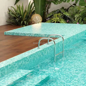 Ev yüzme havuzu su oluklu seramik mozaik karo dışbükey yüzey villa havuzu balık havuzu kaymaz tuğla duvar karosu - Product Image 1