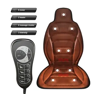 热8种模式电热疗法功能汽车座椅3d揉捏冷却到背部和颈部按摩器垫子机坐垫