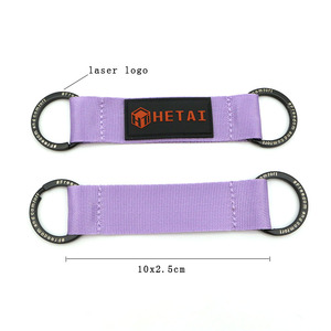 Para regalos de recuerdo, muñequera promocional, mosquetón negro y morado, cuero PU para mujeres, niñas, niños, logotipo, llavero personalizado - Product Image 6