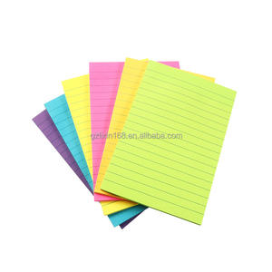 Super Sticking Power Large Ruled Post Sticky 6 colores brillantes <span class=keywords><strong>Bloc</strong></span> <span class=keywords><strong>de</strong></span> <span class=keywords><strong>notas</strong></span> Papel rayado <span class=keywords><strong>Notas</strong></span> adhesivas Hojas sueltas para uso en <span class=keywords><strong>la</strong></span> oficina - Product Image 1