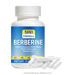 Cápsulas de Berberina Pura con Extracto Herbal de Marca Privada OEM, Berberina HCL con Melón Amargo y <span class=keywords><strong>Canela</strong></span> de Ceilán - Product Image 1
