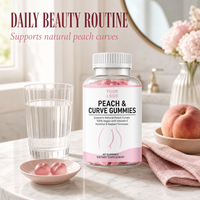 Bonbons Gélifiés en Gros Pêche et Curve Vitamine E Fourniture OEM 60 Pièces