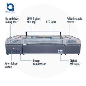 <span class=keywords><strong>Congélateur</strong></span> à affichage d'îlot <span class=keywords><strong>combiné</strong></span> de supermarché avec <span class=keywords><strong>congélateur</strong></span> coffre à porte coulissante <span class=keywords><strong>en</strong></span> verre supérieur pour <span class=keywords><strong>réfrigérateur</strong></span> et <span class=keywords><strong>congélateur</strong></span> commerciaux - Product Image 2