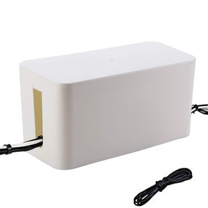 Hot Stylish Eco-Friendly Modern Small Square Plastic Cord Organizer Box Hides Power Strip <b>Cable</b> Management for Home and Office - Product Image 1