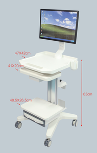 Chariot médical MT-MEDICAL pour clinique dentaire avec tiroirs, roulettes, <span class=keywords><strong>support</strong></span> pour ordinateur portable et <span class=keywords><strong>support</strong></span> pour scanner buccal pour hôpital et bureau - Product Image 2
