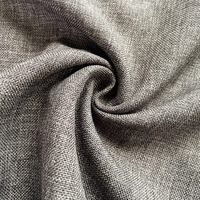 Tissu de canapé en lin uni 100 % polyester M&Y LYT-M004, stock d'usine, tissé avec motif teint, couleur unie, tissu rehaussant moins cher