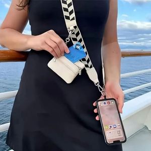 Correa de poliéster para teléfono móvil con cremallera, tipo cartera, personalizada, nueva, duradera, universal, para llevar cruzada al hombro. - Product Image 2