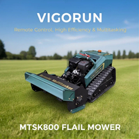 Tondeuse robot télécommandée Vigorun MTSK800, robot broyeur autolocking pour la sécurité sur les pentes, pour usage agricole