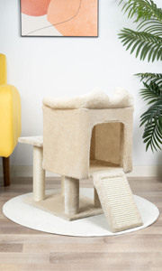 Modern Large 4-Level Cat Tree with Nest <b>Scratching</b> <b>Post</b> and Plush Climbing Frame for Indoor Cats - Product Image 1