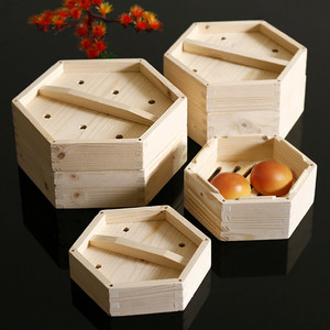 Caja de vaporera de madera portátil para cocina a gas, pequeña, estilo cantonés, para repostería, con tapa, 1.ª planta - Product Image 3