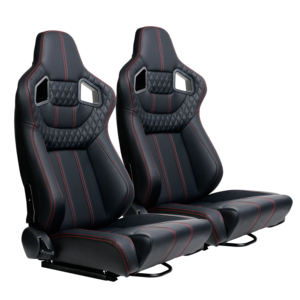 Sièges de voiture noirs GZYLC de haute qualité, sportifs, réglables, type baquet, pour la simulation de course, compatibles <span class=keywords><strong>BMW</strong></span> et Honda, en cuir - Product Image 2