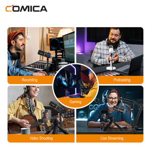ไมโครโฟนไดนามิกคาร์ดิออยด์ COMICA EJoy D10(A) แบบ USB-C&XLR พร้อมไฟ RGB และซาวด์การ์ด สำหรับสตรีมมิ่ง พอดแคสต์ Twitch YouTube และเกมมิ่ง - Product Image 6