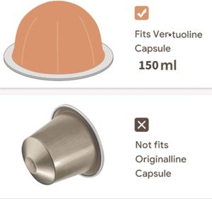 Cápsula de Café Reutilizable de Metal HAILASRE de <span class=keywords><strong>150</strong></span> ml para Vertuoline Next (1 Cápsula + 2 Filtros) - Product Image 2