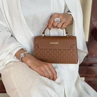 Sac messager en cuir de chameau pleine fleur avec impression florale personnalisée pour femme, sac à main de luxe OEM avec logo