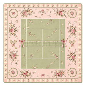 Tapete de Mahjong Coquette de 33 Pulgadas, Diseño Vintage con Rosas Rosadas, con Lazo, para Mahjong, Póker y Juegos de Mesa - Product Image 1