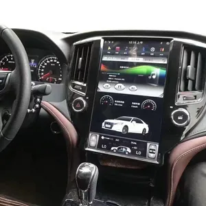 Rádio multimídia automotivo 13.6 "4 + 32 gb, som estéreo, navegação gps, vídeo dvd player para toyota crown plus 2015-2017