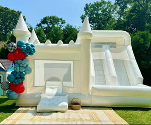 Castillo Inflable Blanco para Fiestas con <span class=keywords><strong>Piscina</strong></span> de Pelotas, Tobogán Acuático y <span class=keywords><strong>Piscina</strong></span> - Product Image 2