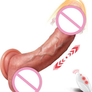 Consolador grande y largo OEM de alta calidad, juguete sexual para adultos, consolador realista calentado, 9 modos de vibración de empuje para estimulador de clítoris de punto G - Product Image 1