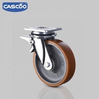 Cascoo Tugas Berat Troli Cast Iron Pu Arah Roda Baja 200 Mm Spesifikasi