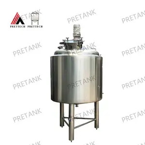 Stainless Steel 8000L Chemical Hand Soap Liquid Reaction Mixing Tank With Agitator