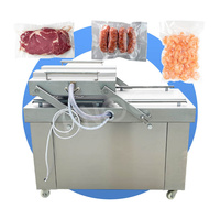 HNOC Machine d'emballage sous vide pour oeufs de caille, nouilles aux champignons industriels, grande et horizontale à double cloche pour aliments