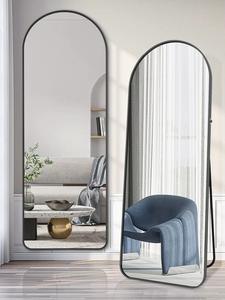 Vendita calda forma ad arco dorato struttura in metallo a parete specchio a figura intera specchio da terra specchio da terra in piedi - Product Image 3