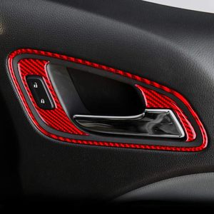 Garniture intérieure d'autocollant de cadre de poignée de porte de voiture en Fiber de carbone pour Chevrolet Colorado GMC <span class=keywords><strong>Canyon</strong></span> 2015-2020 nouvelle modification créative - Product Image 5