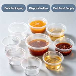 Gobelet à condiments jetable en plastique transparent, taille personnalisée, PP, pour les entreprises de plats à emporter - Product Image 3